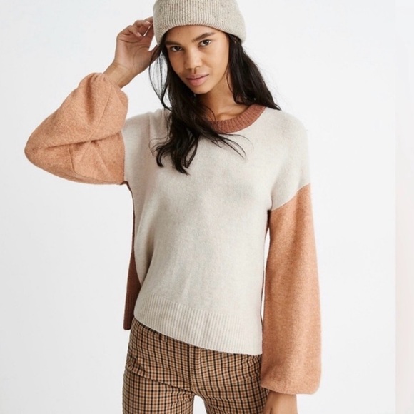 Madewell Sweaters - Madewell Payton Merino Wool and Alpaca Blend Colorblock Sweater